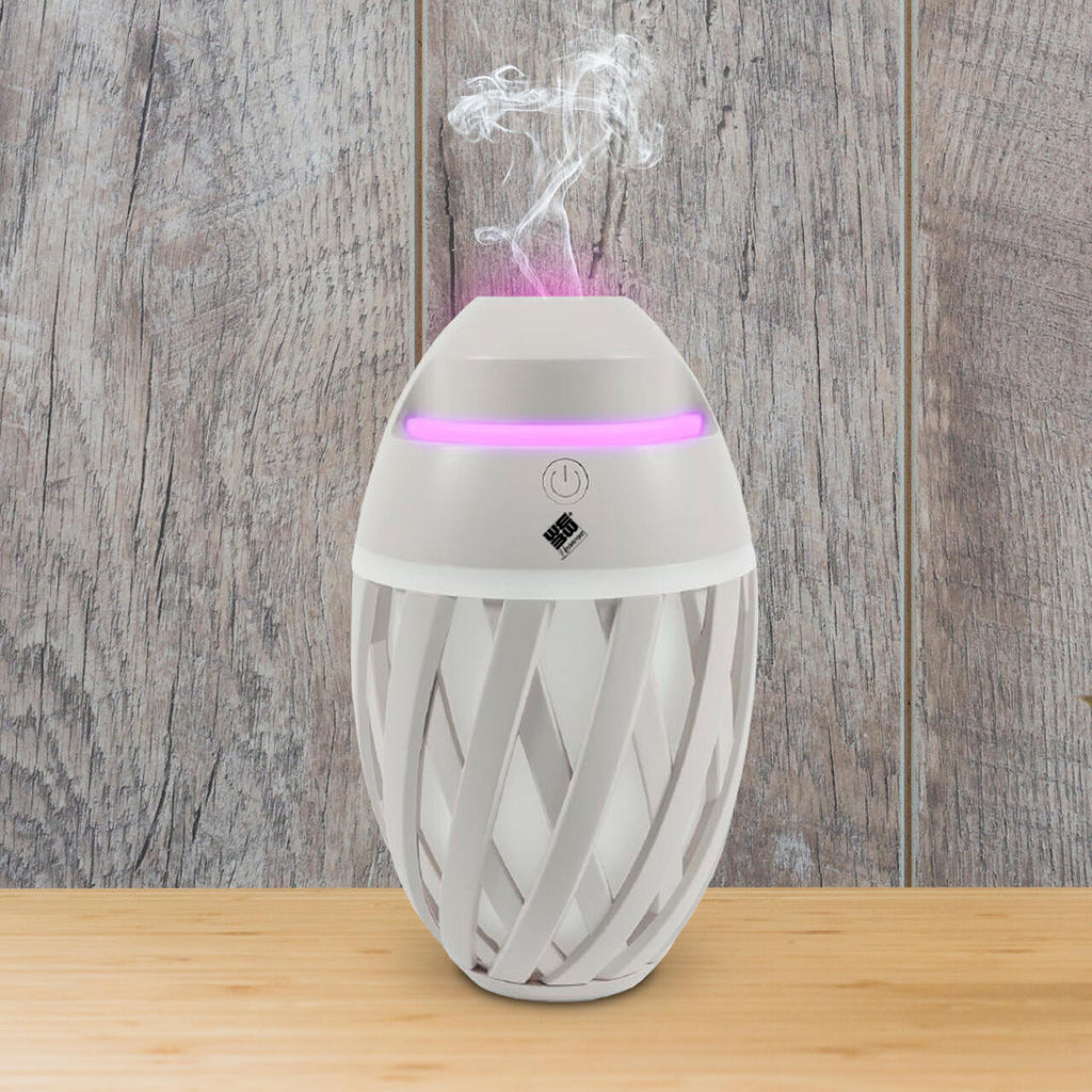 Humidificador con difusor de aromas con luz LED USB 500 ml gris