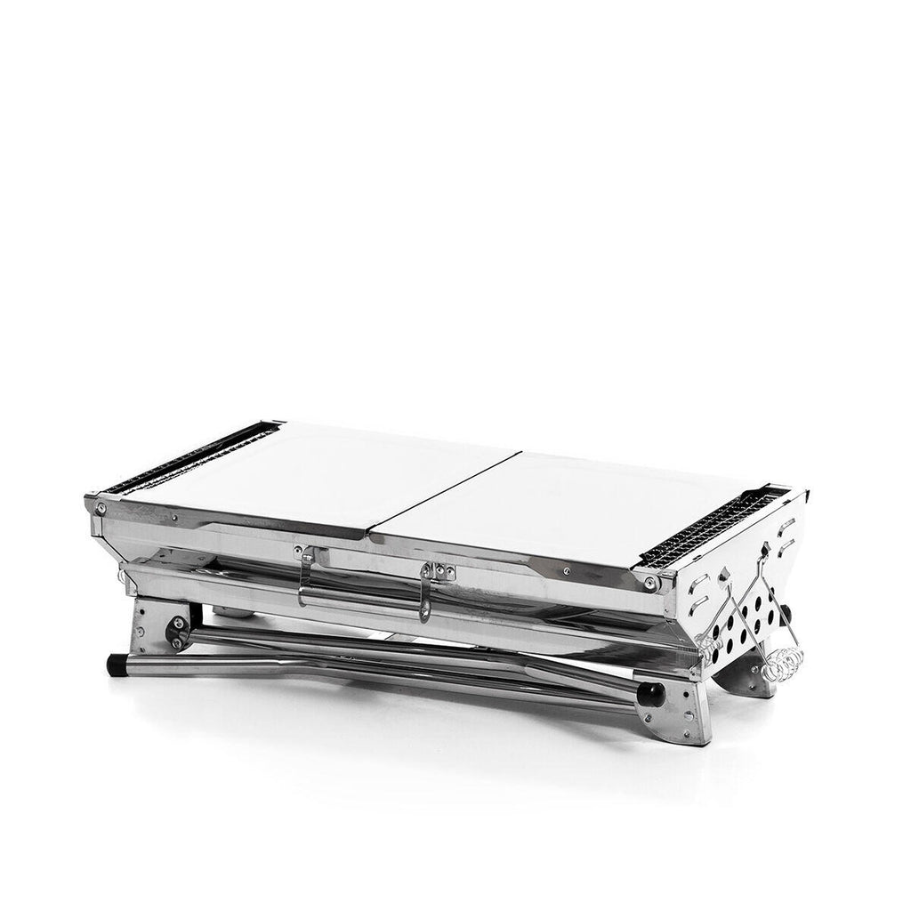 Barbacoa Plegable de Acero Inoxidable para Carbón ExelQ InnovaGoods